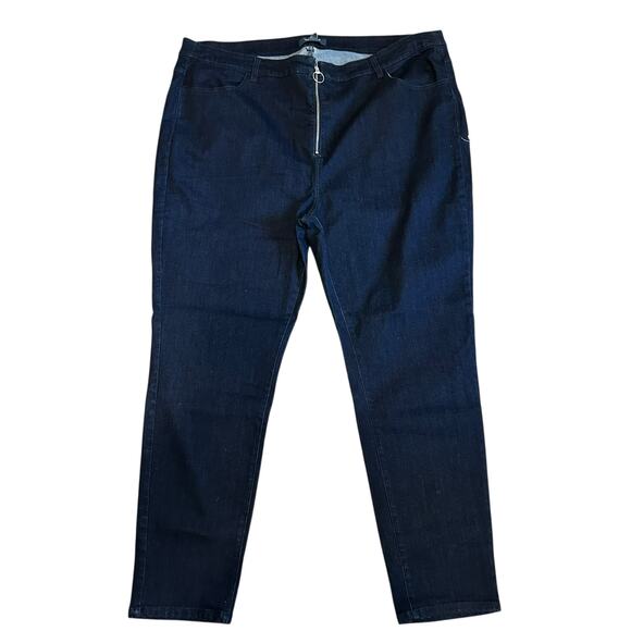 ModCloth NWT Jeans Women SZ 26 Blue Zipper Fly High Rise Dark Wash Skinny Denim - Picture 5 of 7